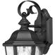 Estate Series Edgewater Outdoor Wall Mount Lantern in Black, Medium