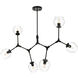 Cavoli 6 Light 28 inch Black Chandelier Ceiling Light