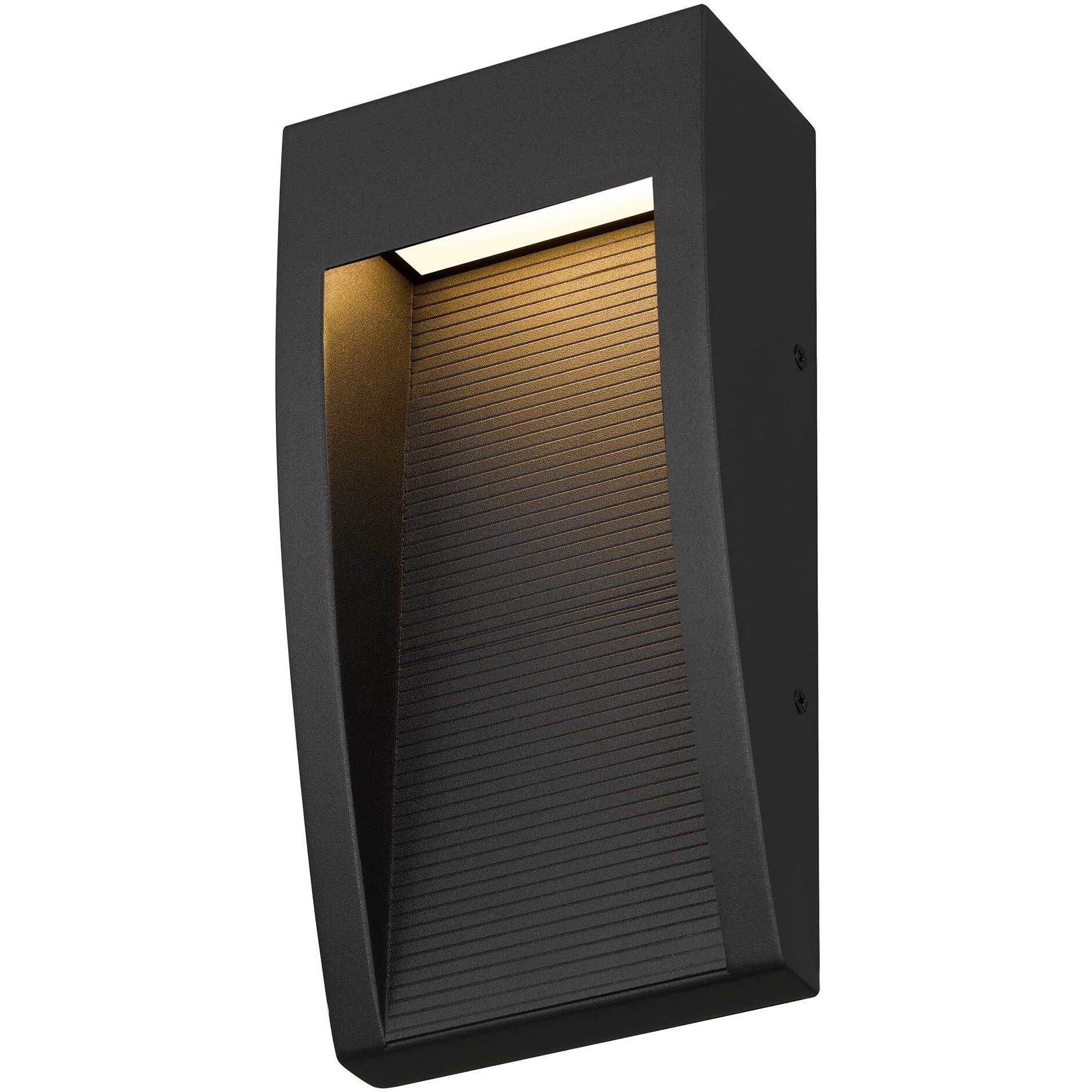 Taper LED 10 inch Sand Black Outdoor Wall Sconce