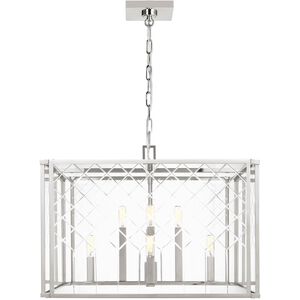 AH by Alexa Hampton Erro 8 Light Polished Nickel Pendant Ceiling Light