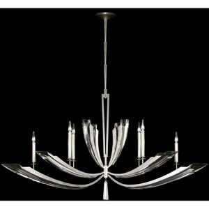 Vol de Cristal 6 Light 46 inch Silver Chandelier Ceiling Light