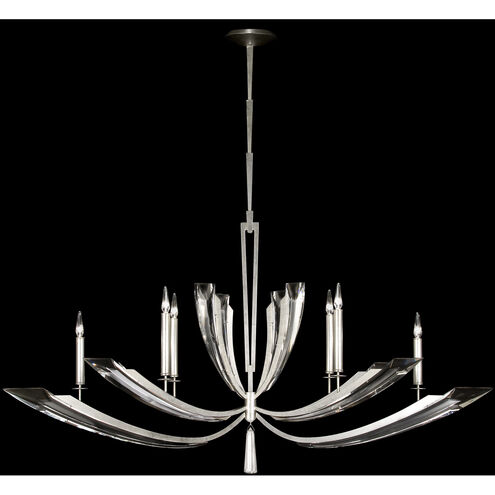 Vol de Cristal 6 Light 46 inch Silver Chandelier Ceiling Light in Crystal