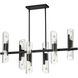 Samantha 12 Light 40 inch Matte Black Horizontal Chandelier Ceiling Light