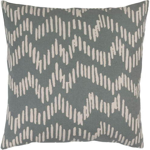 Somerset 22 X 22 inch Medium Gray and Beige Throw Pillow