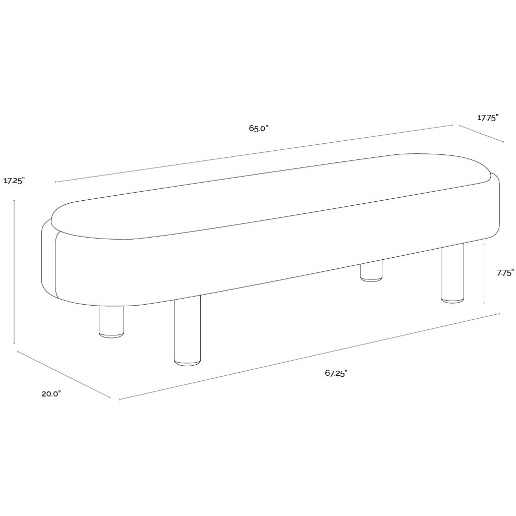 Odella Meg Taupe / Porcini Taupe Bench