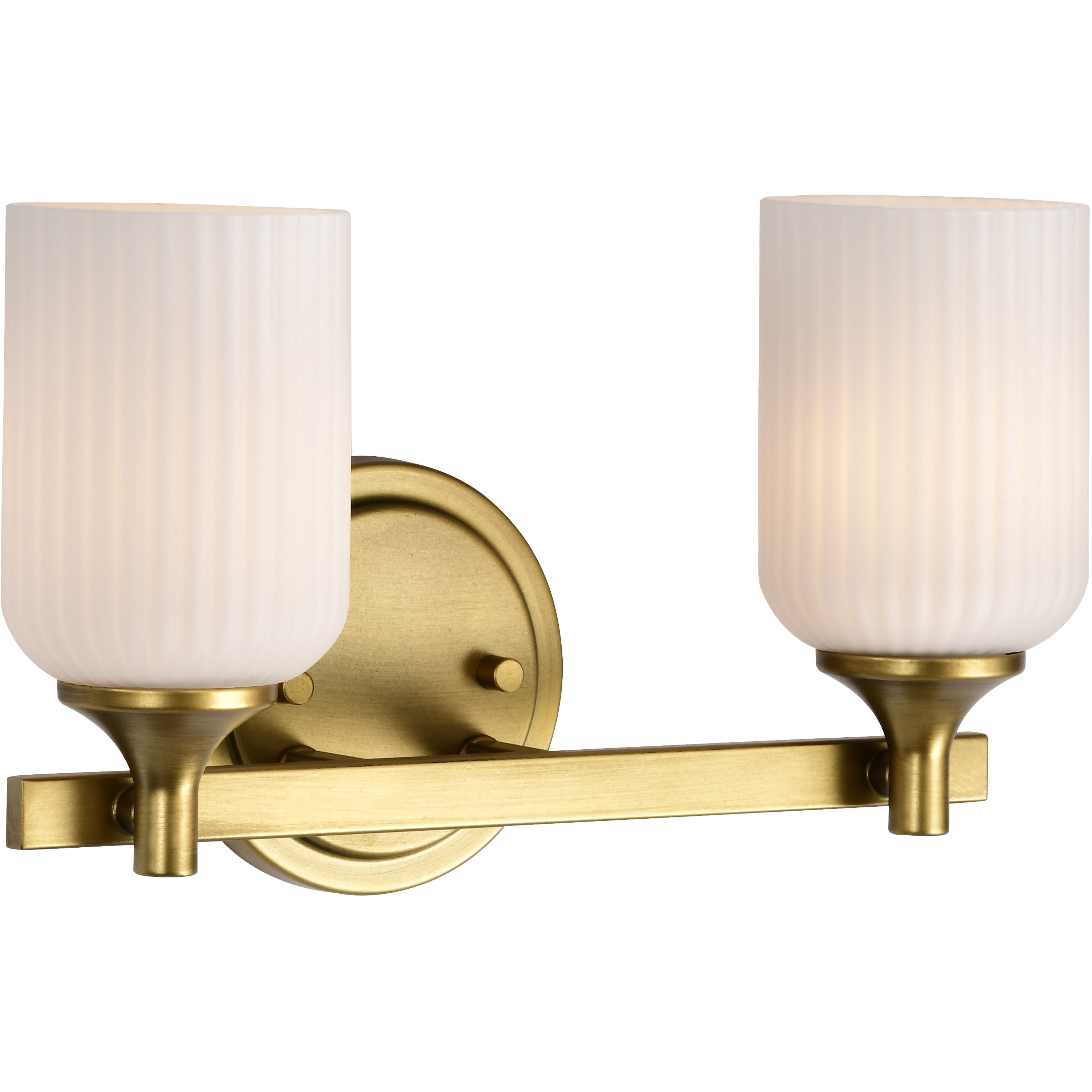Solara 13.38 inch Natural Brass Vanity Wall Light