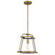 Cardiff 1 Light 14 inch Weathered Brass Mini Pendant Ceiling Light, Small