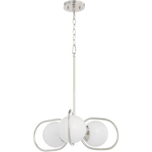 Belmont 3 Light 22.5 inch Polished Nickel Chandelier Ceiling Light
