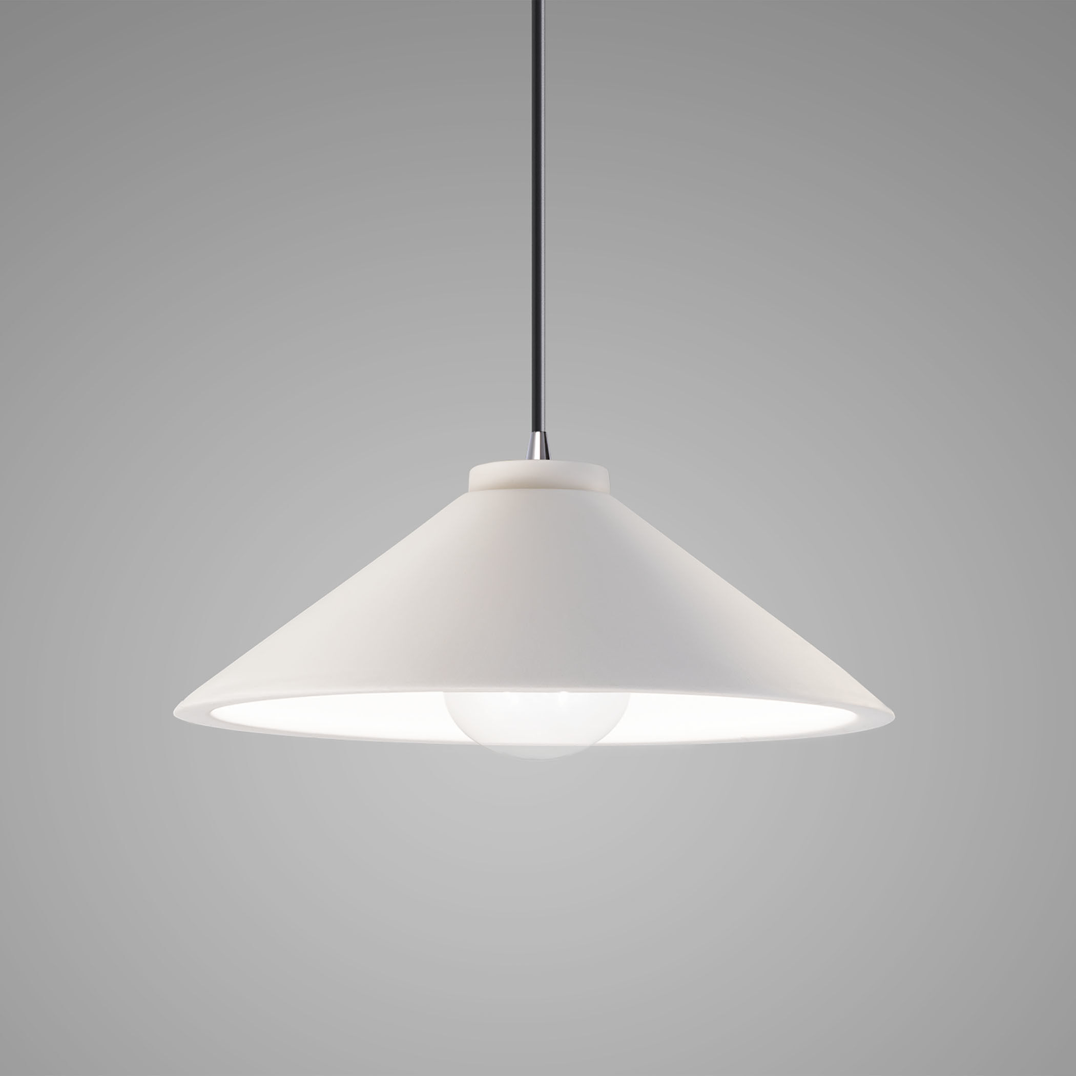Radiance Collection LED 11.75 inch Bisque and Polished Chrome Pendant Ceiling Light, Form+Finish+Function