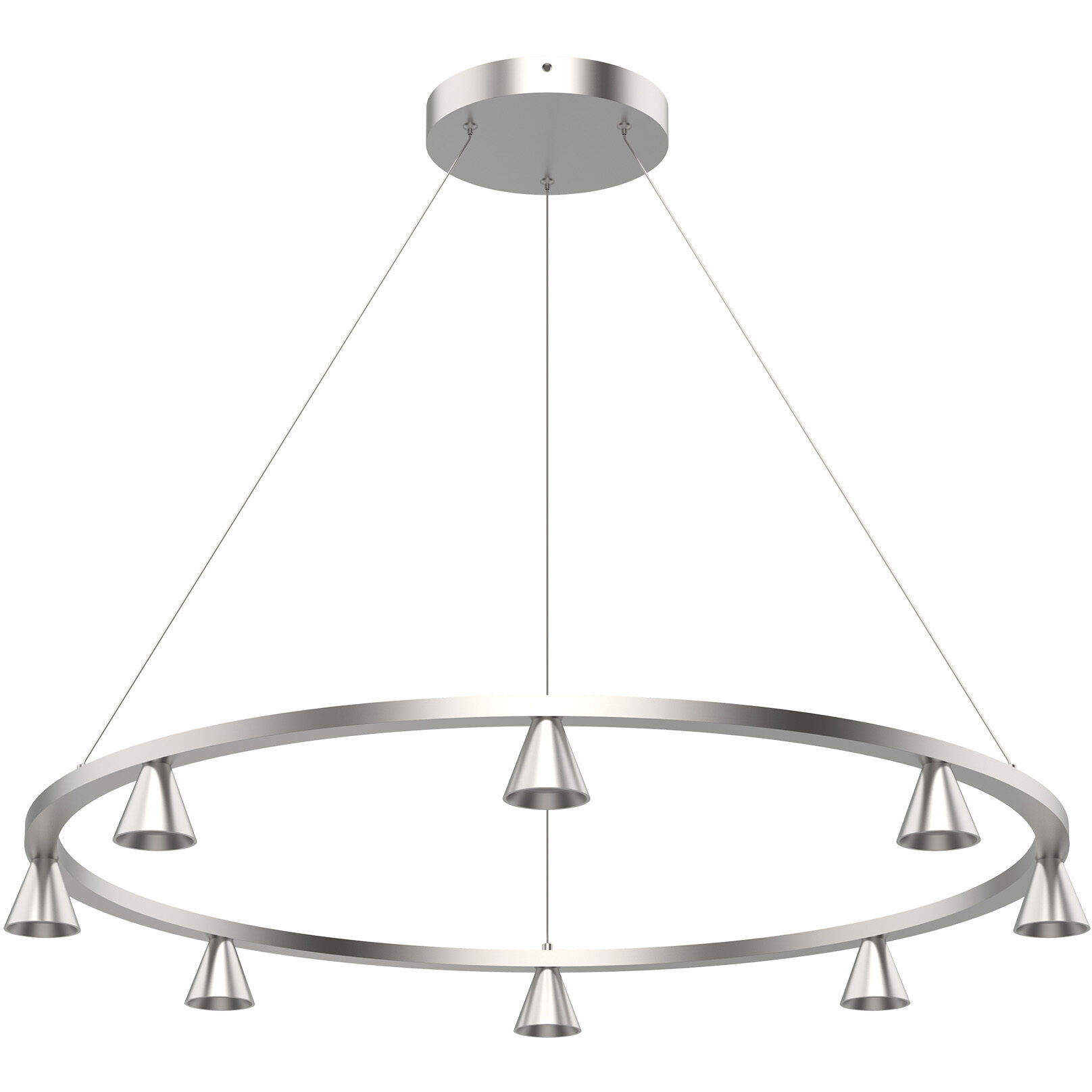 Dune LED 33.25 inch Brushed Nickel Chandelier Ceiling Light