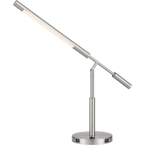 Auray 16 inch 10.00 watt Brushed Steel Desk Lamp Portable Light