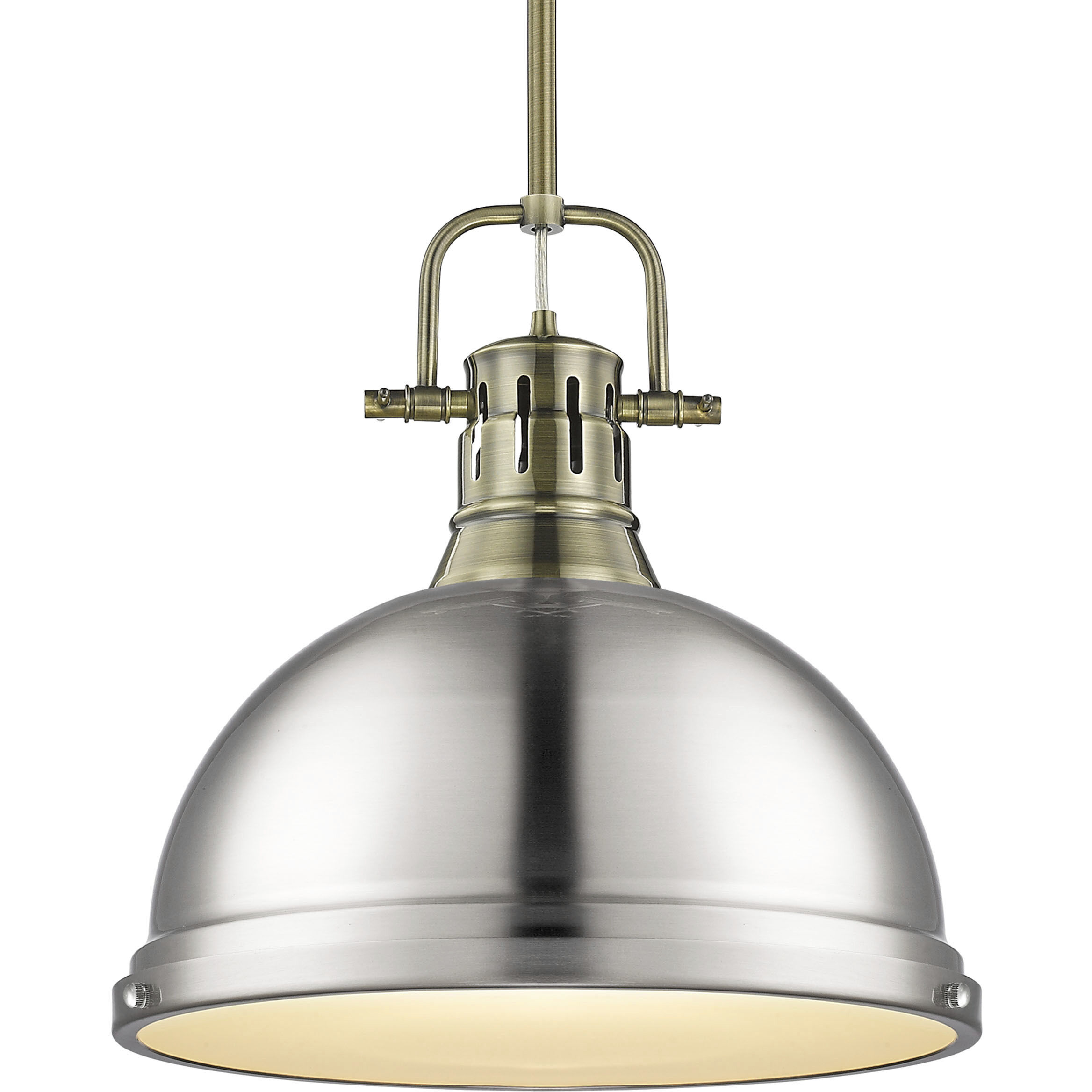 Yep Duncan 1 Light 14 inch Aged Brass Pendant Ceiling Light in Pewter, Large