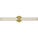 Georgette LED 32.25 inch Lacquered Brass Vanity Light Wall Light