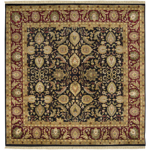 Taj Mahal 96 X 96 inch Black, Dark Brown, Camel, Tan, Khaki, Navy, Olive Rug