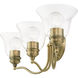 Moreland 3 Light 24 inch Antique Brass Vanity Sconce Wall Light