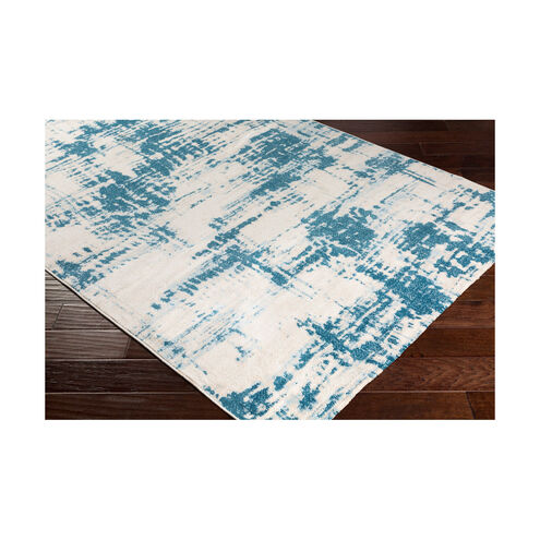 Notting Hill 35 X 24 inch Teal/Pale Blue/Beige/White Rugs, Rectangle