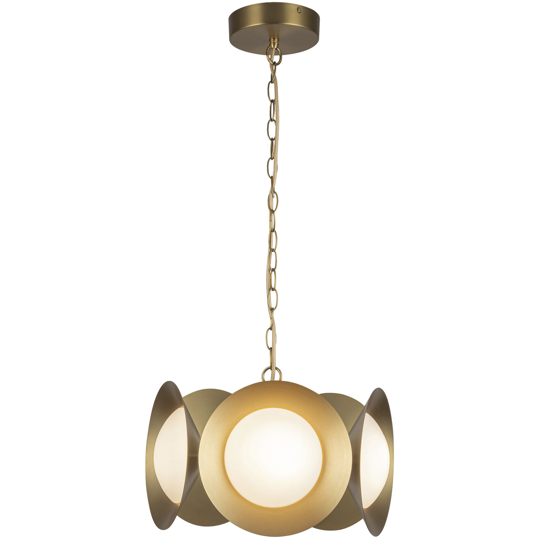 Cleo LED 16 inch Brushed Gold Chandelier Ceiling Light