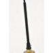 Etude 3 Light 19.3 inch Brass and Black Pendant Ceiling Light