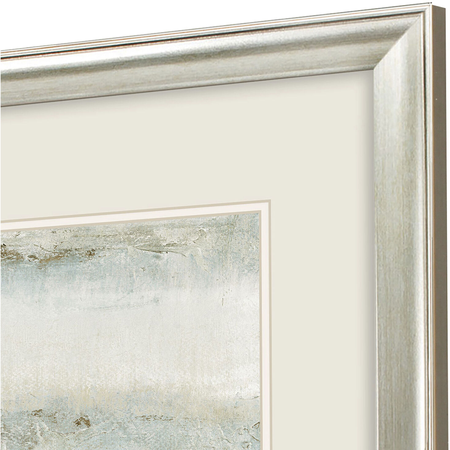 Beyond the Fog Blue and Brown and White Framed Art, Propac