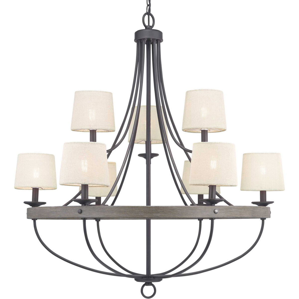 Lyles 9 Light 35.25 inch Graphite Chandelier Ceiling Light