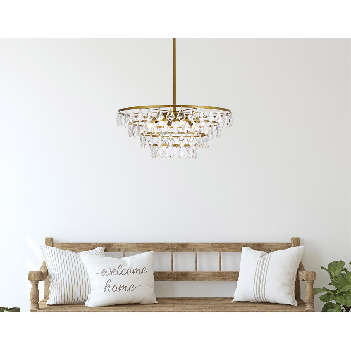 Ella 6 Light 24 inch Brass Pendant Ceiling Light
