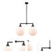 Franklin Restoration XX-Large Beacon LED 27 inch Matte Black Chandelier Ceiling Light in Matte White Glass, Franklin Restoration