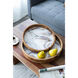 Round Cream/Brown Tray