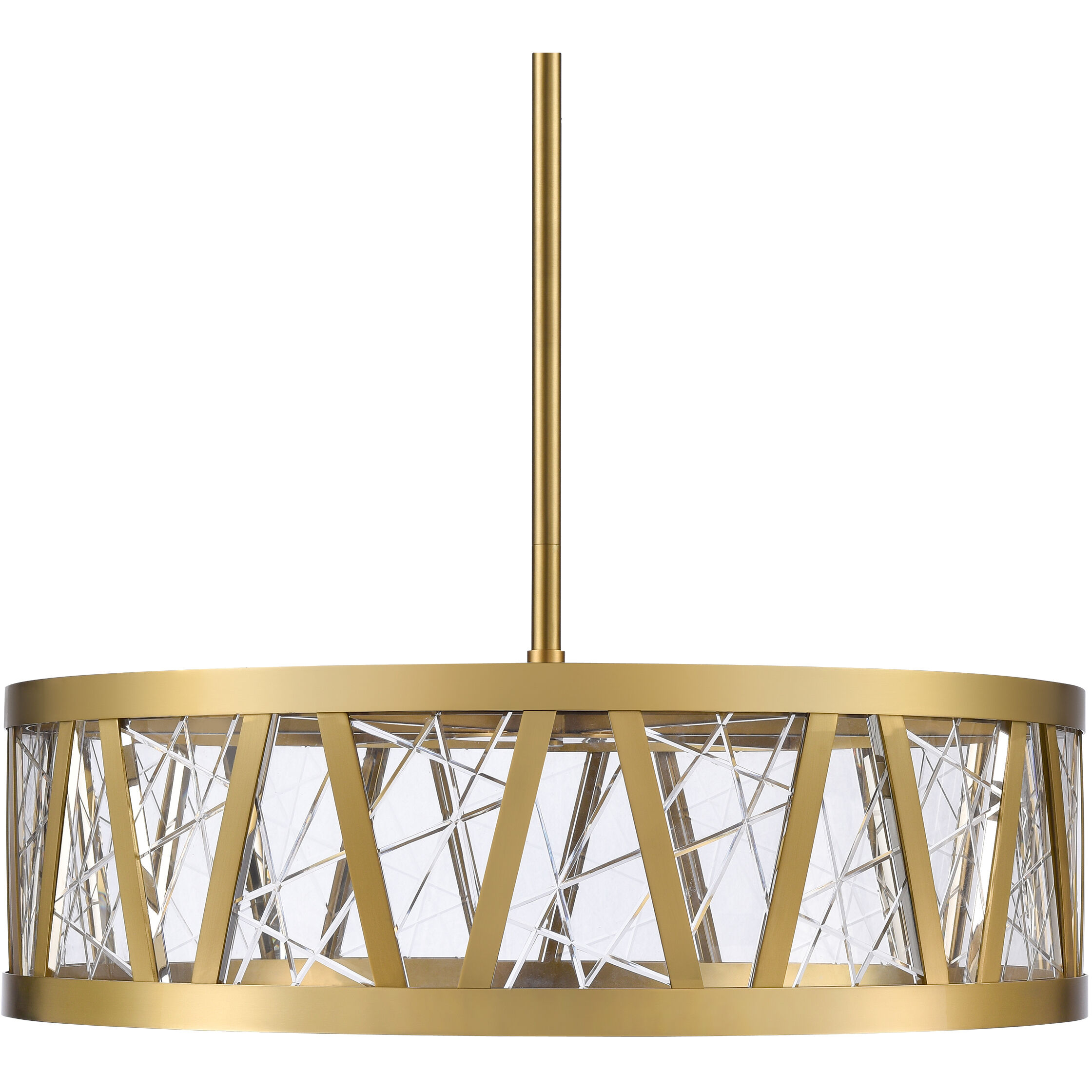 Lucus 2 Light 30 inch Aged Brass Pendant Ceiling Light