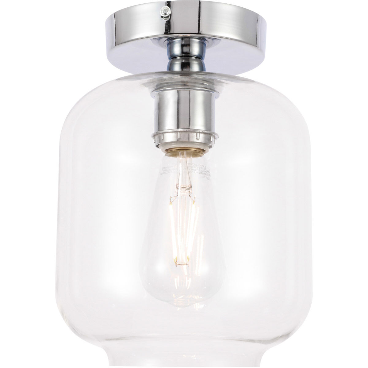 Collier 1 Light 7 inch Chrome Flush Mount Ceiling Light