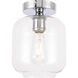 Collier 1 Light 7 inch Chrome Flush Mount Ceiling Light