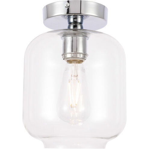 Collier 1 Light 7 inch Chrome Flush Mount Ceiling Light