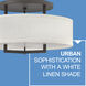 Hampton 3 Light 26 inch Buckeye Bronze Indoor Semi-Flush Mount Ceiling Light in Non-LED