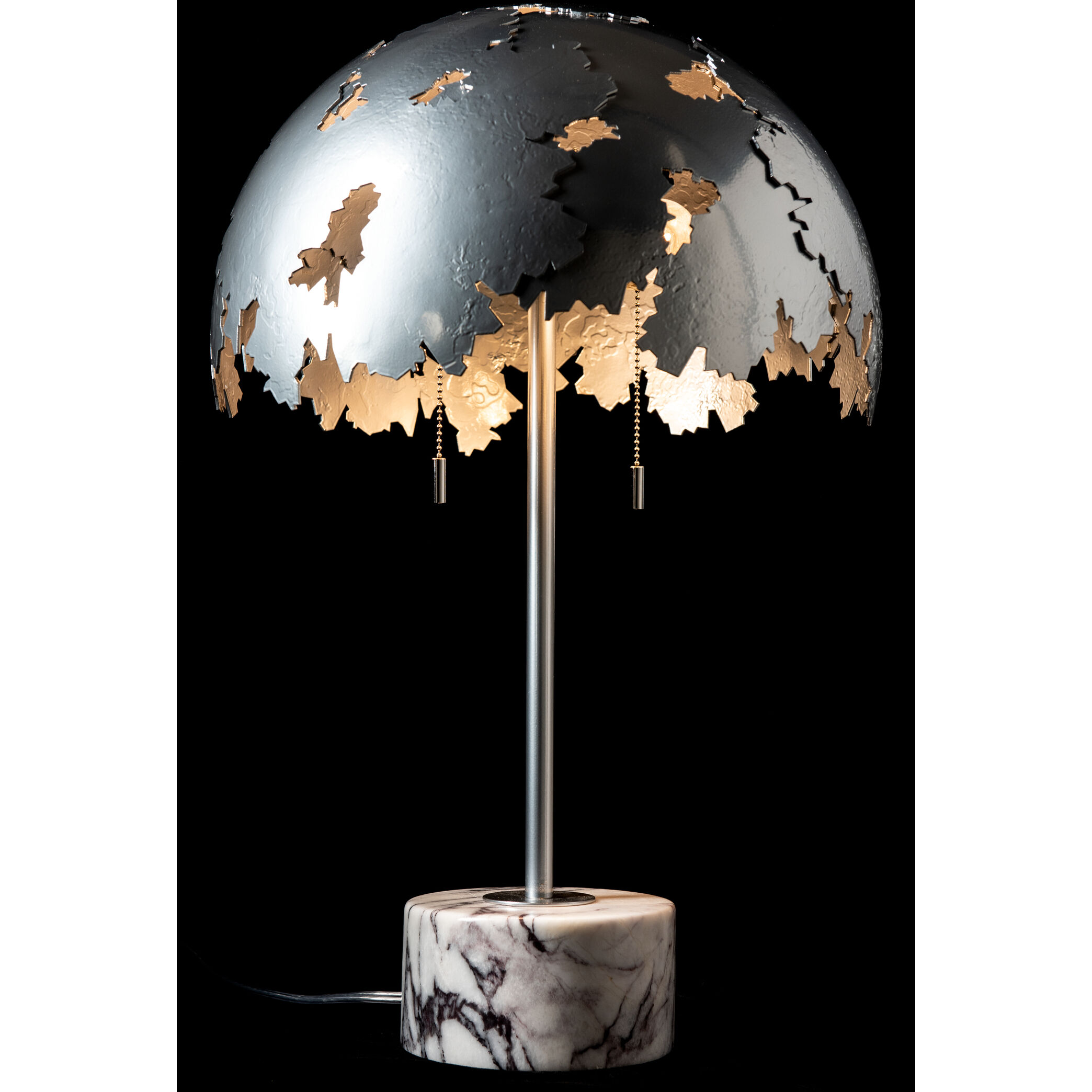 Pangea 23.1 inch 60.00 watt Sterling Table Lamp Portable Light in Lilac Marble, Dome