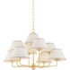 Durland 9 Light 40.5 inch Aged Brass Chandelier Ceiling Light