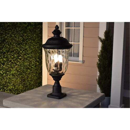Carriage House VX 3 Light 27 inch Oriental Bronze Outdoor Pole/Post Lantern