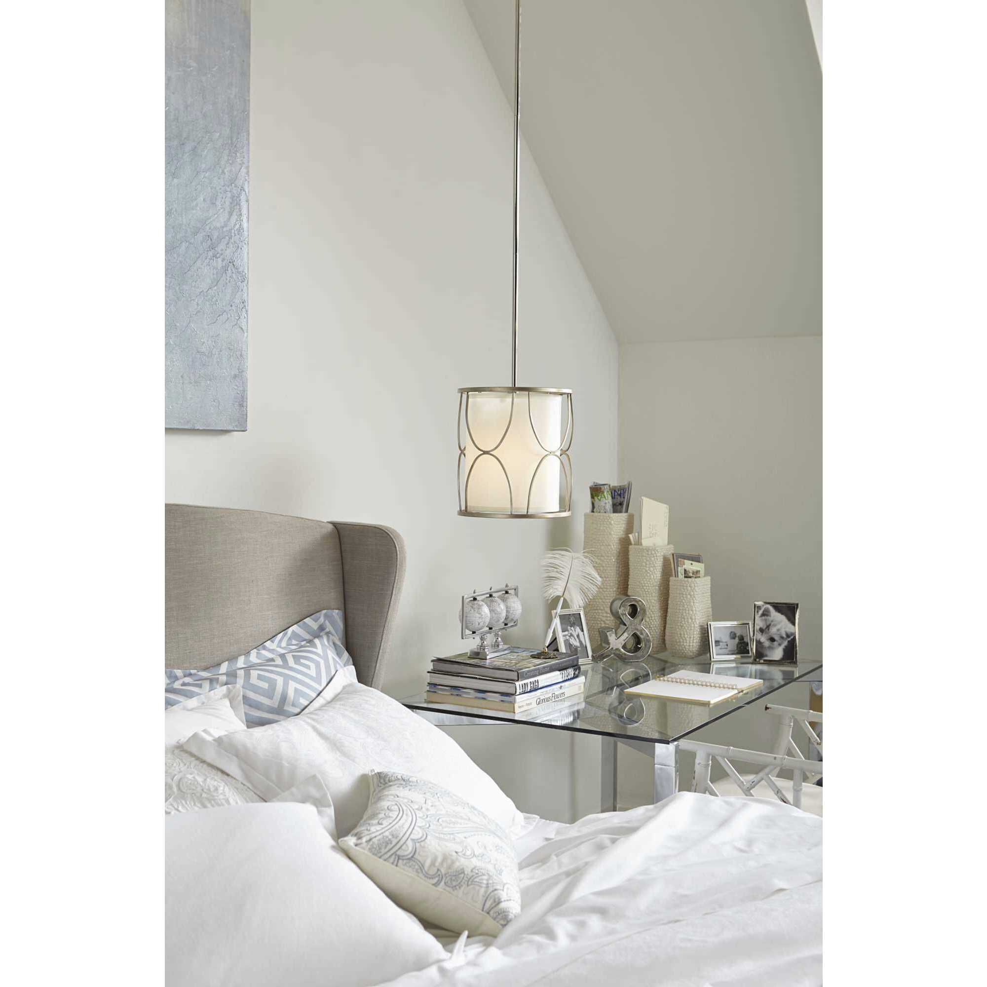 Landree 1 Light 10 inch Silver Ridge Mini-Pendant Ceiling Light