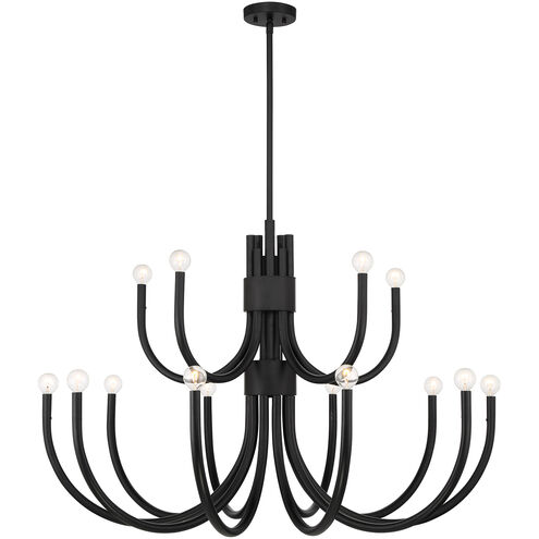 Sorrento 15 Light 42 inch Matte Black Chandelier Ceiling Light, Essentials