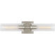 Drew & Jonathan Sarita 2 Light 21.13 inch Brushed Nickel Sconce Wall Light, Medium