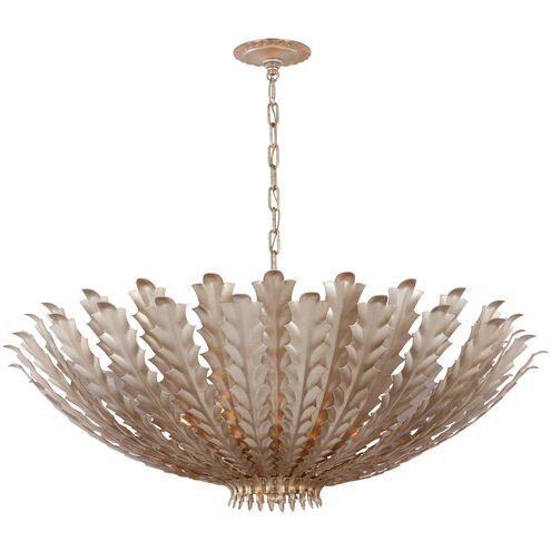 AERIN Hampton 6 Light 36 inch Burnished Silver Leaf Chandelier Ceiling Light, Large