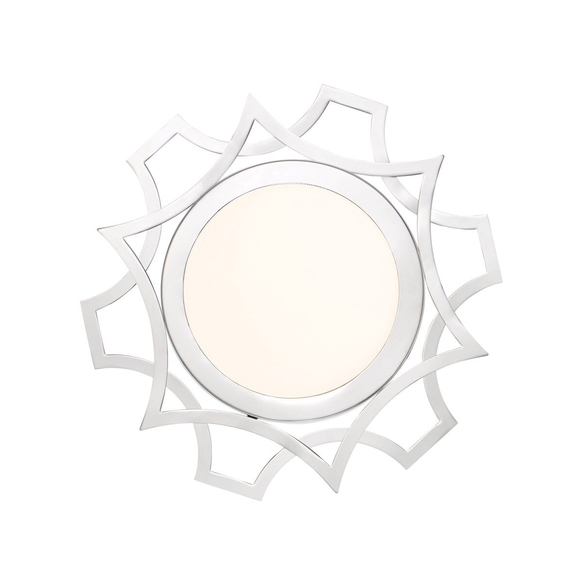 Edge Lit LED 16 inch Chrome Flushmount Ceiling Light