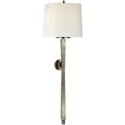 Thomas O'Brien Edie 2 Light 10 inch Antique Nickel Baluster Sconce Wall Light in Linen