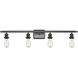 Ballston Bare Bulb LED 36 inch White and Polished Chrome Bath Vanity Light Wall Light, Ballston