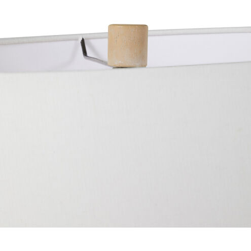 Maddox 30 inch Plaster White Table Lamp Portable Light