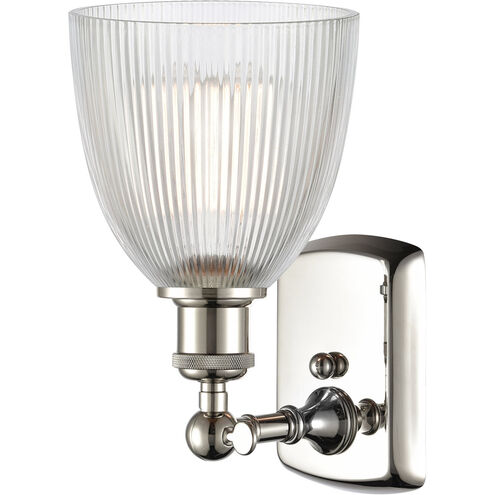 Ballston Castile 1 Light 6 inch Polished Nickel Sconce Wall Light in Clear Glass, Ballston