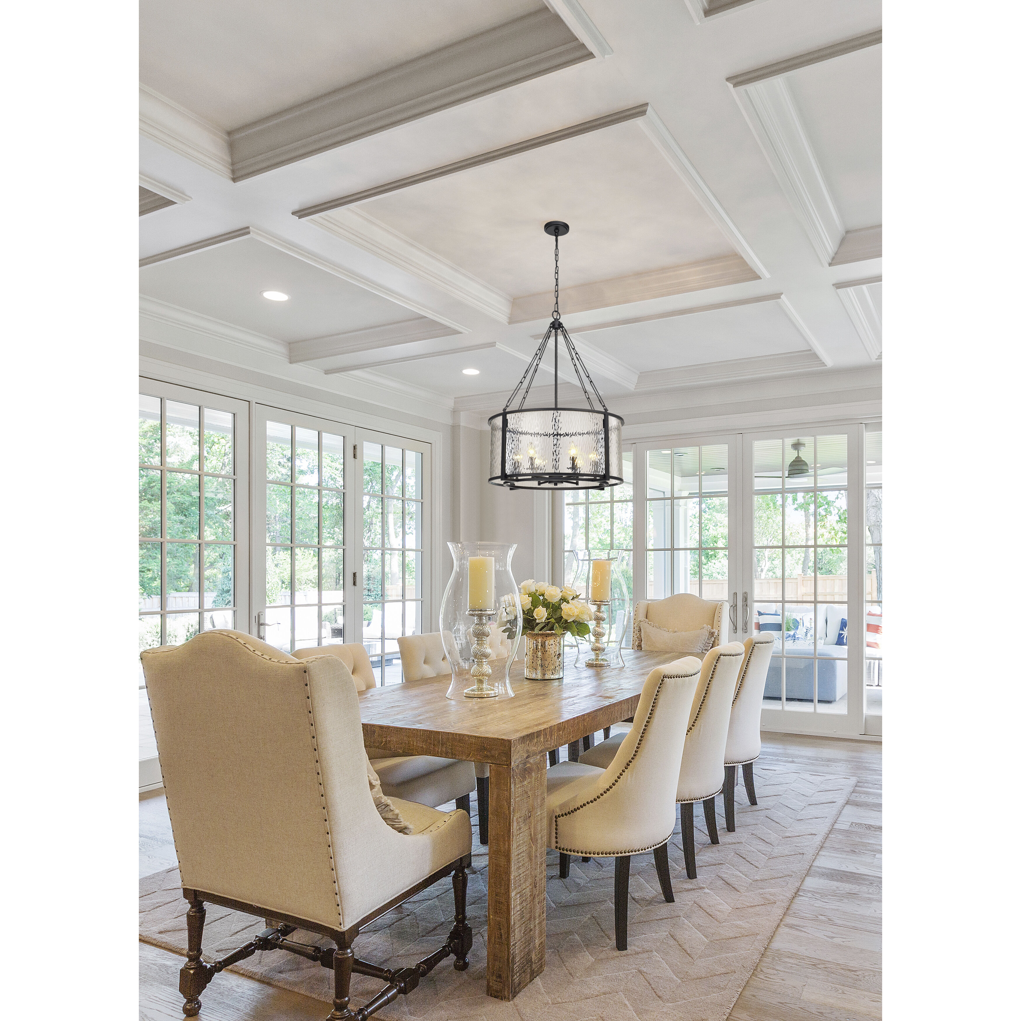 Barrington 6 Light 26 inch Matte Black Chandelier Ceiling Light