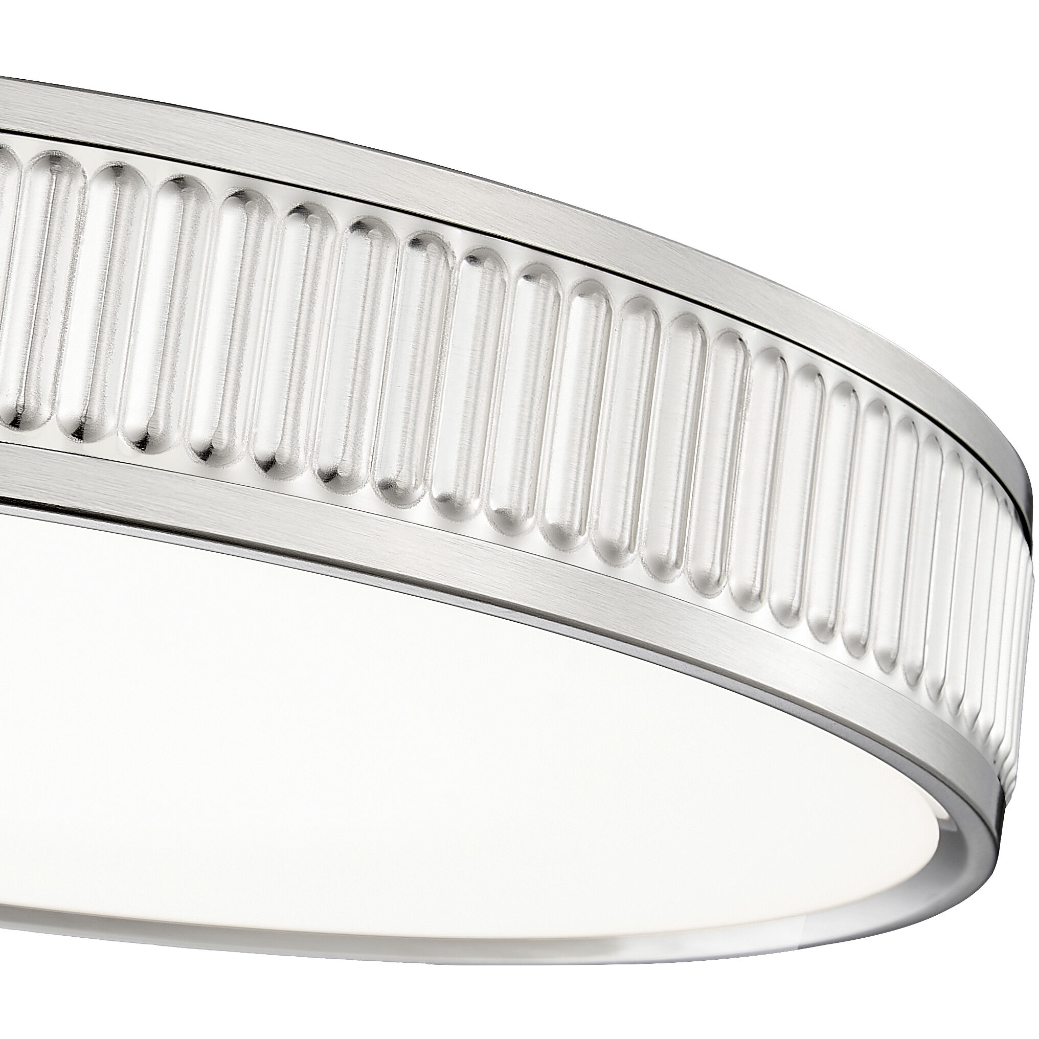 Stari LED 16.75 inch Brushed Nickel Flush Mount Ceiling Light