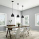 Bolita 8 inch Black with Brushed Nickel Accents Pendant Ceiling Light
