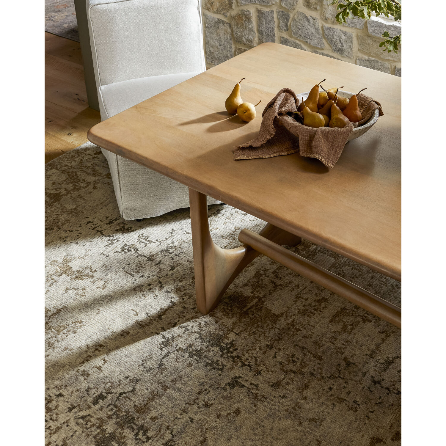 Lille 108 X 72 inch Pearl / Natural / Khaki / Sage Handmade Rug in 6 x 9