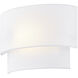 Textile Collection 1 Light 14 inch White ADA Wall Sconce Wall Light in 4" D x 14" W x 10" H, EVOLV