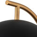 Marcel Wall Sconce Wall Light in Matte Black With New Brass, Matte Black